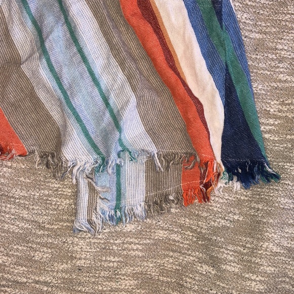 Raw Hem linen open back blouse - Picture 2 of 5